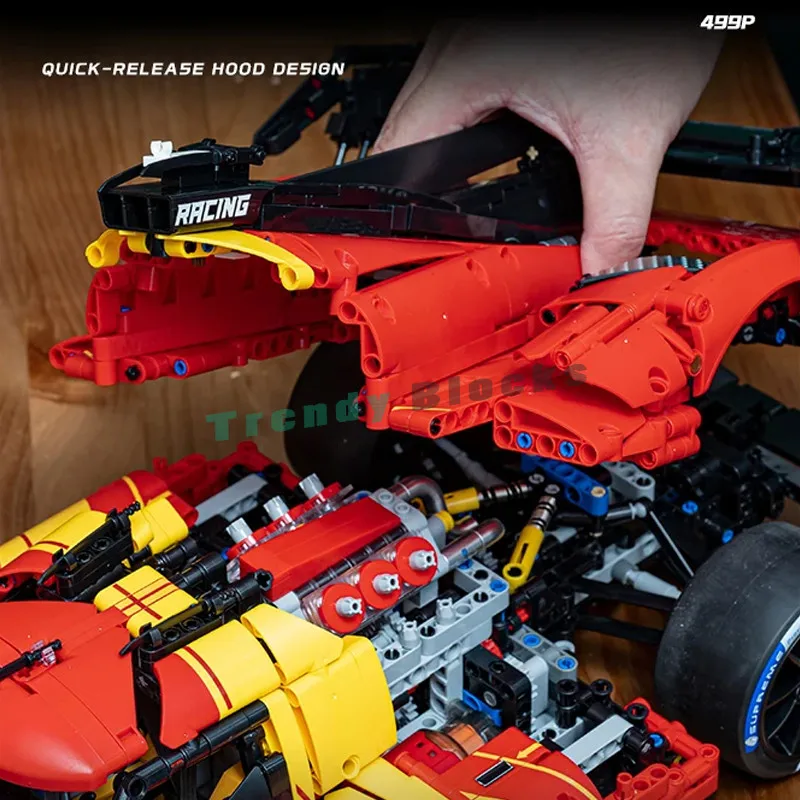 3350 Stück 1:8 MOC 499P Champion Racing Bausteine Technische RC 24 HREN DU MANS Spielzeug Geschenke für Jungen