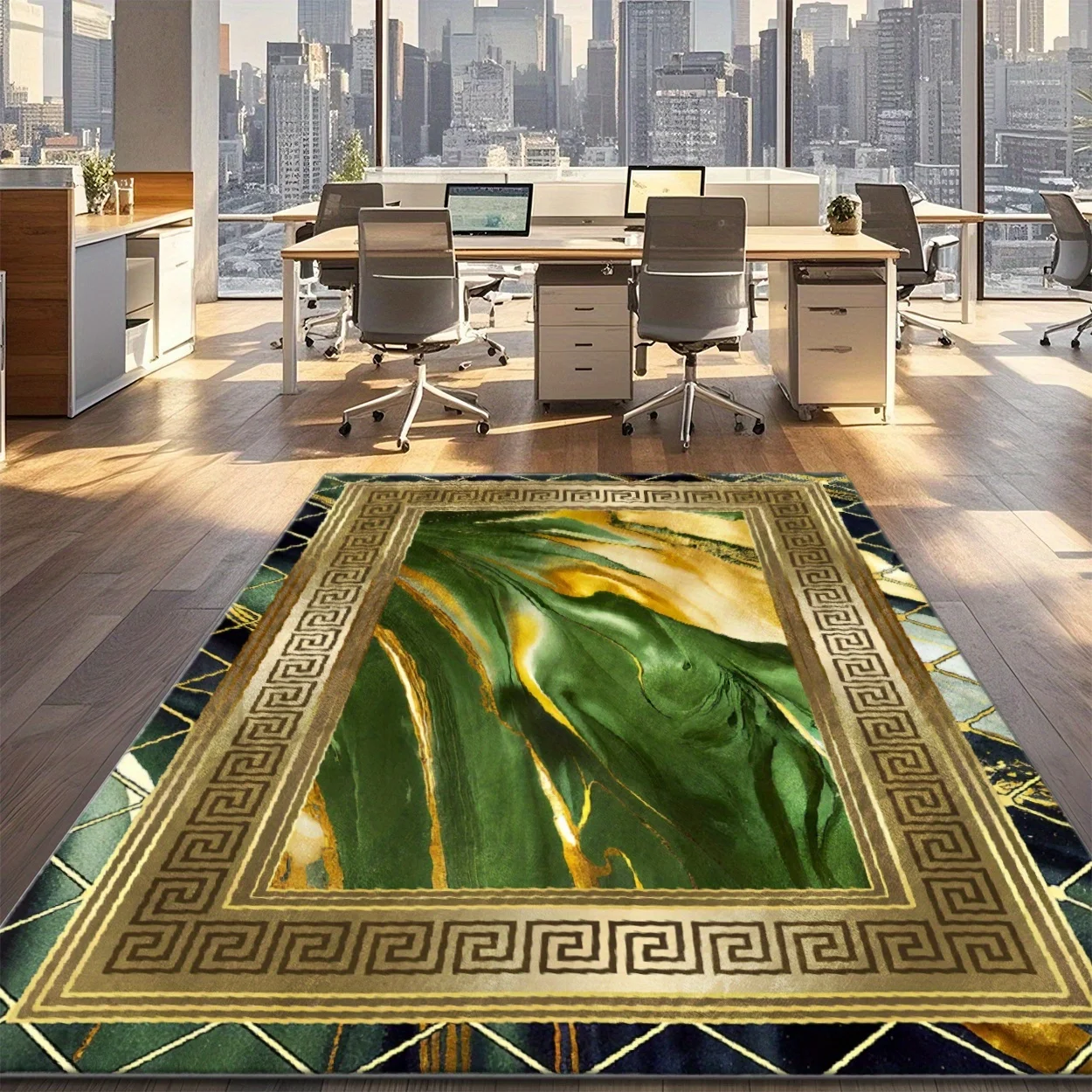 Minimalist Nature Inspired Element Washable Rug Durable Stain Resistant Mat For High Traffic Entryway Hallway