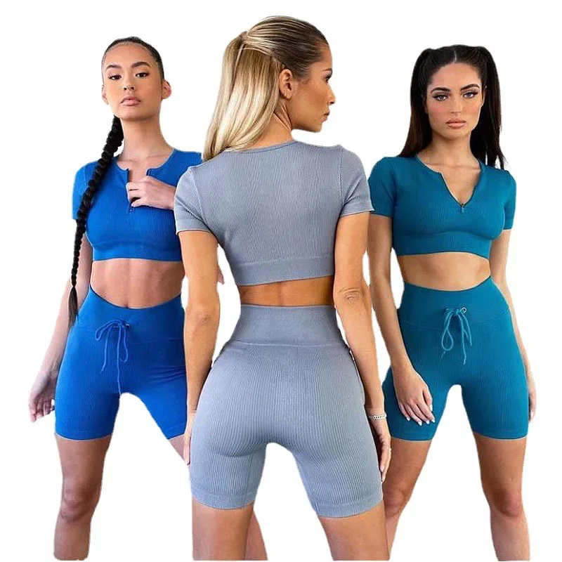 

High-Waist Butt-Lifting Seamless Fitness Set - Zipper Long Sleeve Sports Bra Drawstring Yoga Leggings