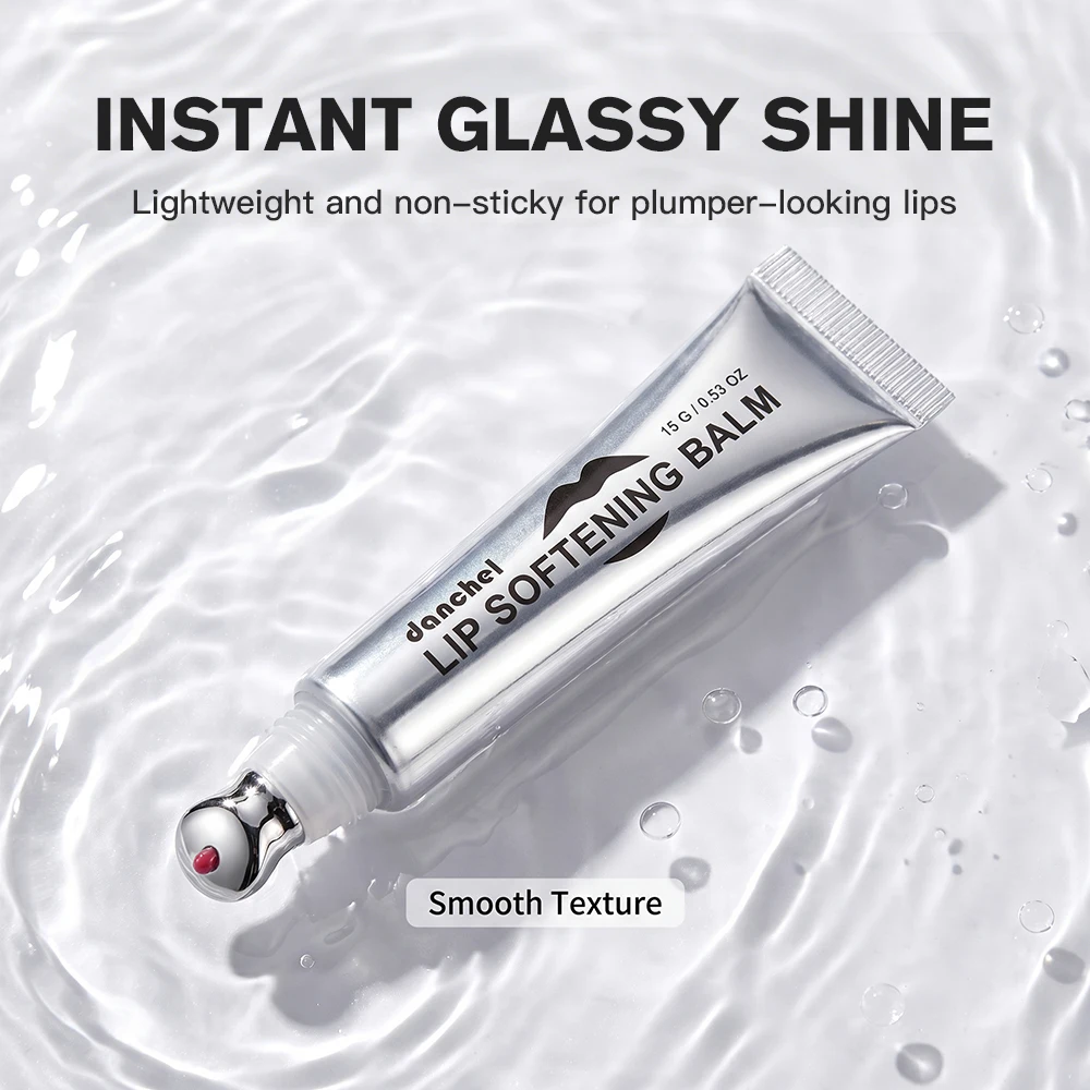 Lip Softening Balm Deep Moisturizing Nourishing Cooling Metal Applicator Design Gentle Exfoliation High Gloss Lip Plumping Balm