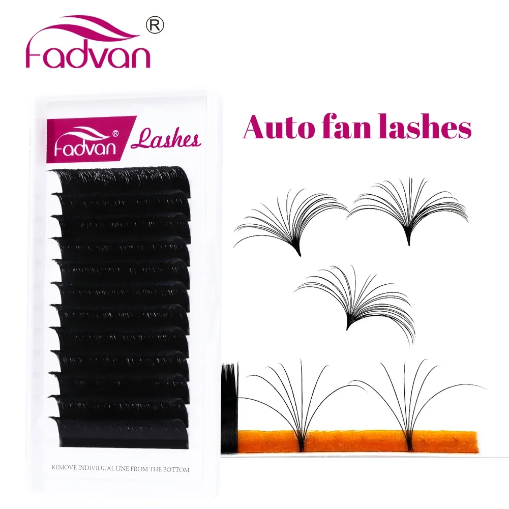 Fadvan 1 Second Easy Fanning Makeup Lashes Extension False Eyelash Blooming DIY Fans 2D/3D/4D/5D/10D Grafting/Building