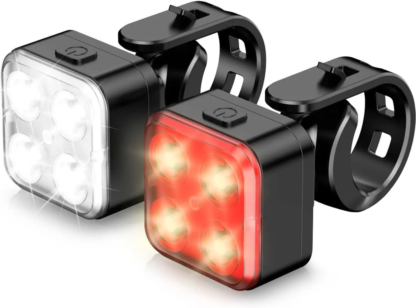 

Rechargeable LED Bike Light Set, 650mAh, IPX4 Waterproof, Easy Install for Road & Mountain Bikes