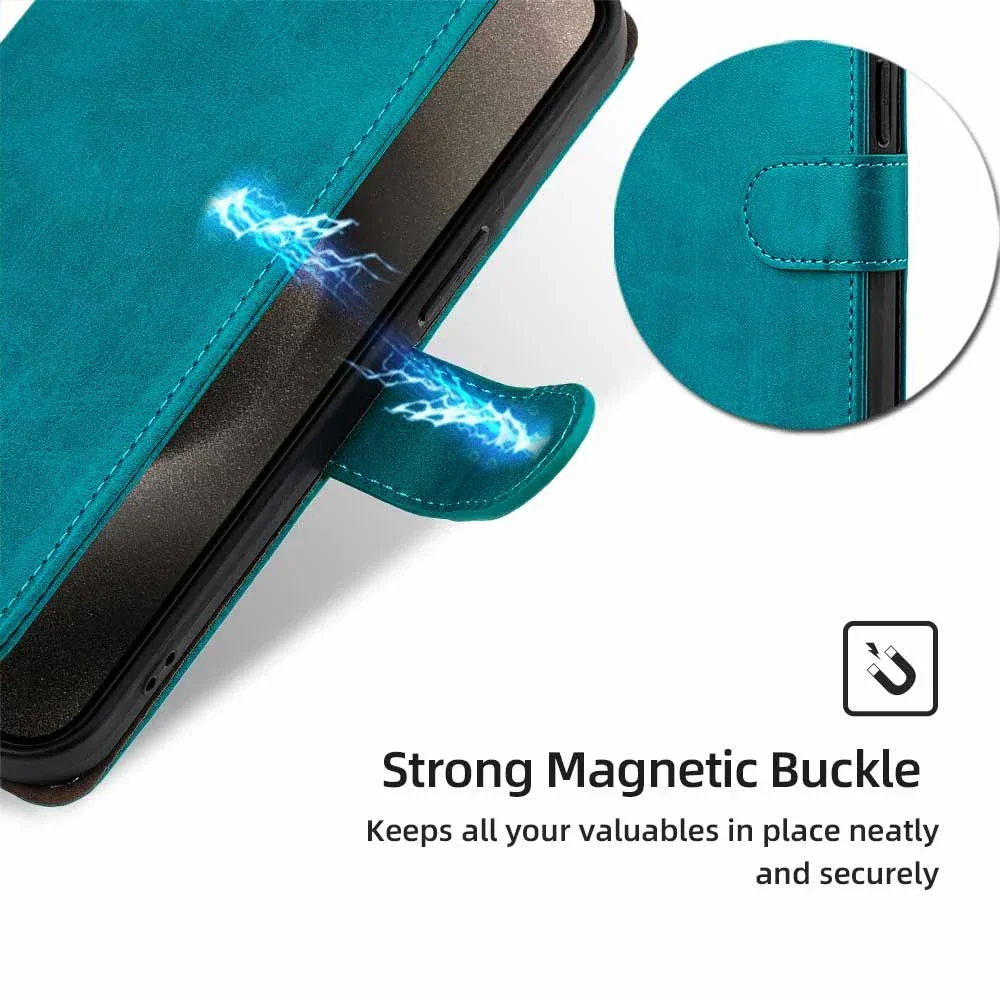 For Oneplus 9R Leather Flip Case Multi-color Magnet Buckle Protect Cover for Oneplus 9RT 9R 8T 8 pro 9 Pro Wallet Case With RFID