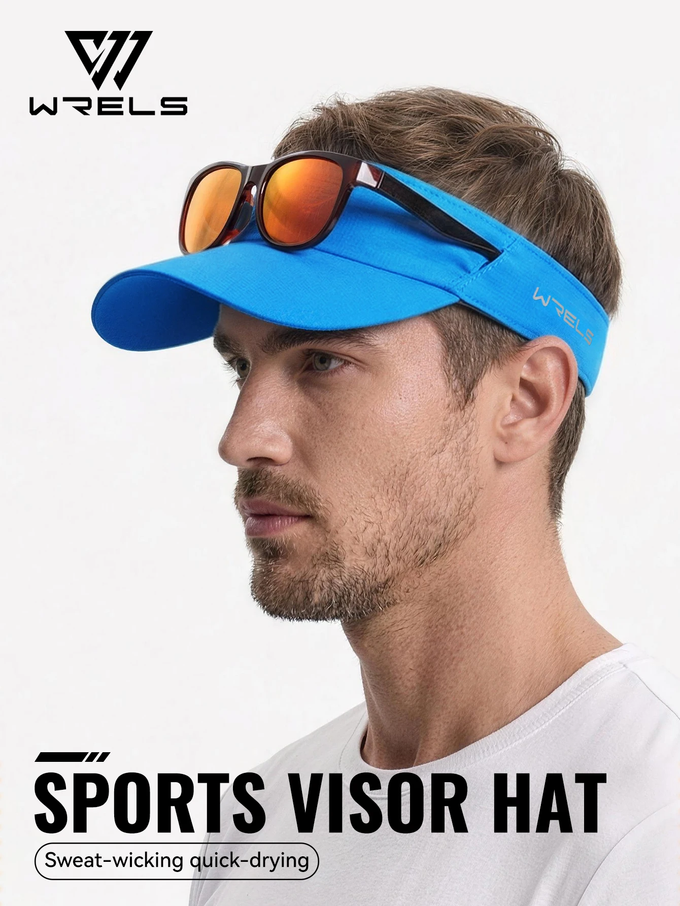 WRELS 1/2/3pcs Summer Sun Protection Empty Top Hat Breathable Sweat Absorbing Sun Visor Caps Outdoor Sport Running Tennis Caps