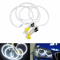 ANGRONG Halo Ring CCFL Angel Eye Kit Projector Type 6000K White Lamp 4x131mm For BMW E36 E38 E39 E46