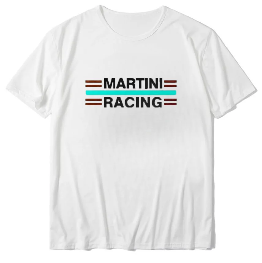 Fun print pattern Williams Martini Racing Fashion Casual trend Street wear Harajuku summer unisex crew neck short sleeve T-shirt