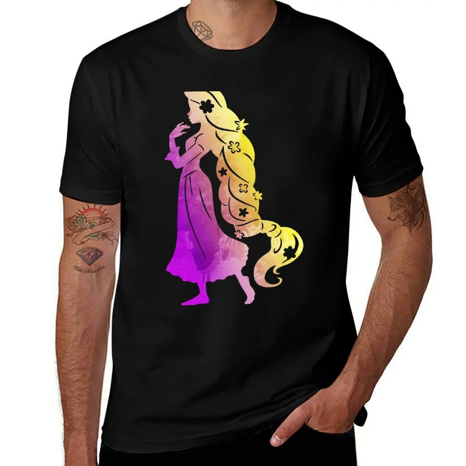 Princess Inspired Silhouette T-Shirt Standard Fit Solid Tee Shirt