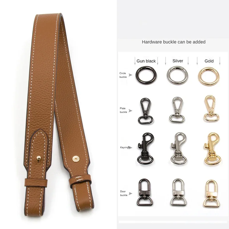 High Quality Genuine Leather Shoulder Bag Strap DIY Solid Color Cross Body Adjustable Bag Belt Replacement Strap Bag Accessories