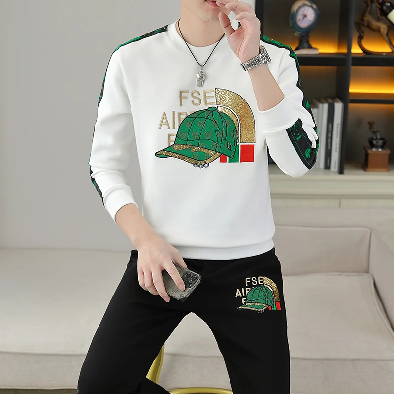 

Teenage Boys Long Sve Sweatirt Set Autumn Faionable School orm Combo Comfortable Casual Sportswear Ensemble