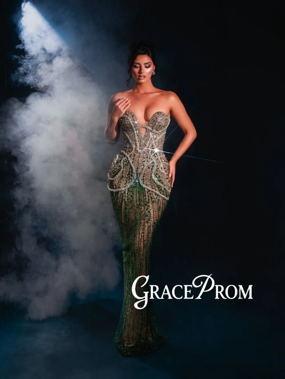

New Arrival Opulent Crystal vening Dress Sexy Illusion Sheath Long Wedding Party Gowns Customized Sparkly Beaded Banquet Gowns