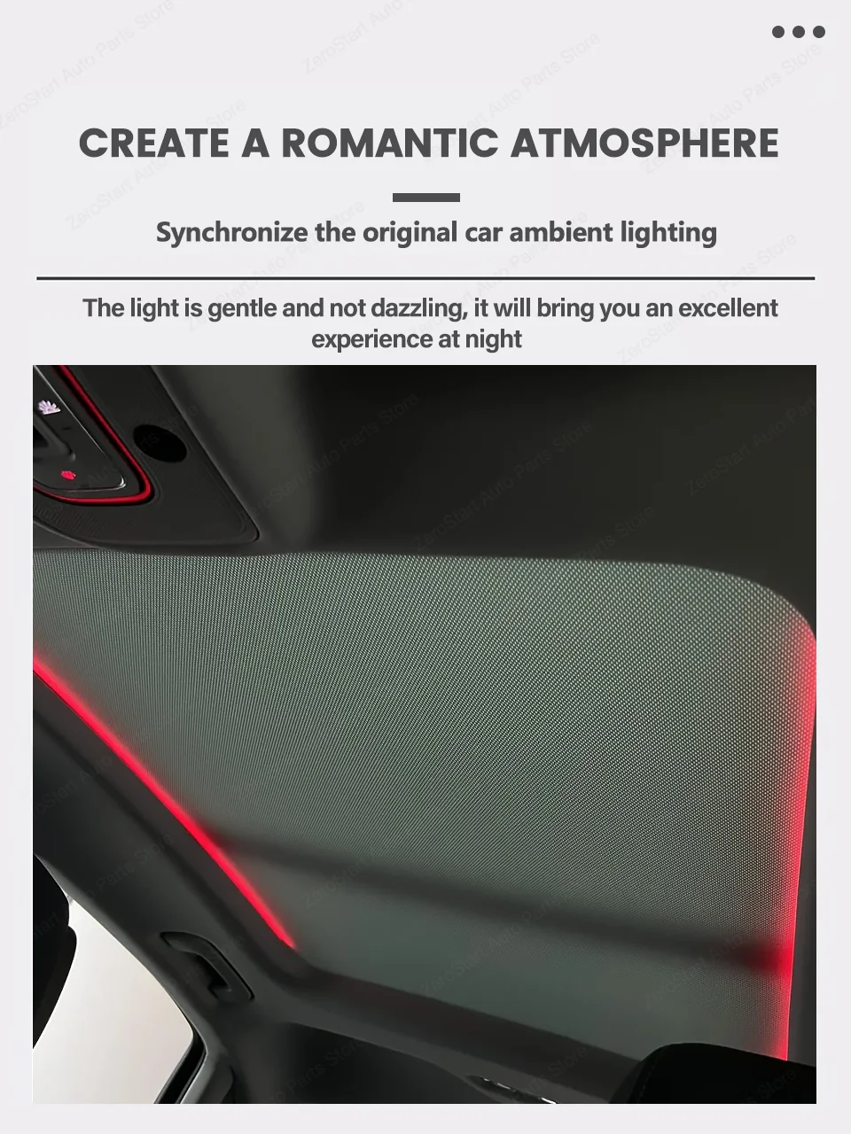 APP-Steuerung, 256 Farben, LED-Oberlicht, Umgebungslicht, Atmosphäre, Schiebedach, Licht, Autodach, Panorama-Oberlicht, Umgebungslicht für BMW – Detail 5