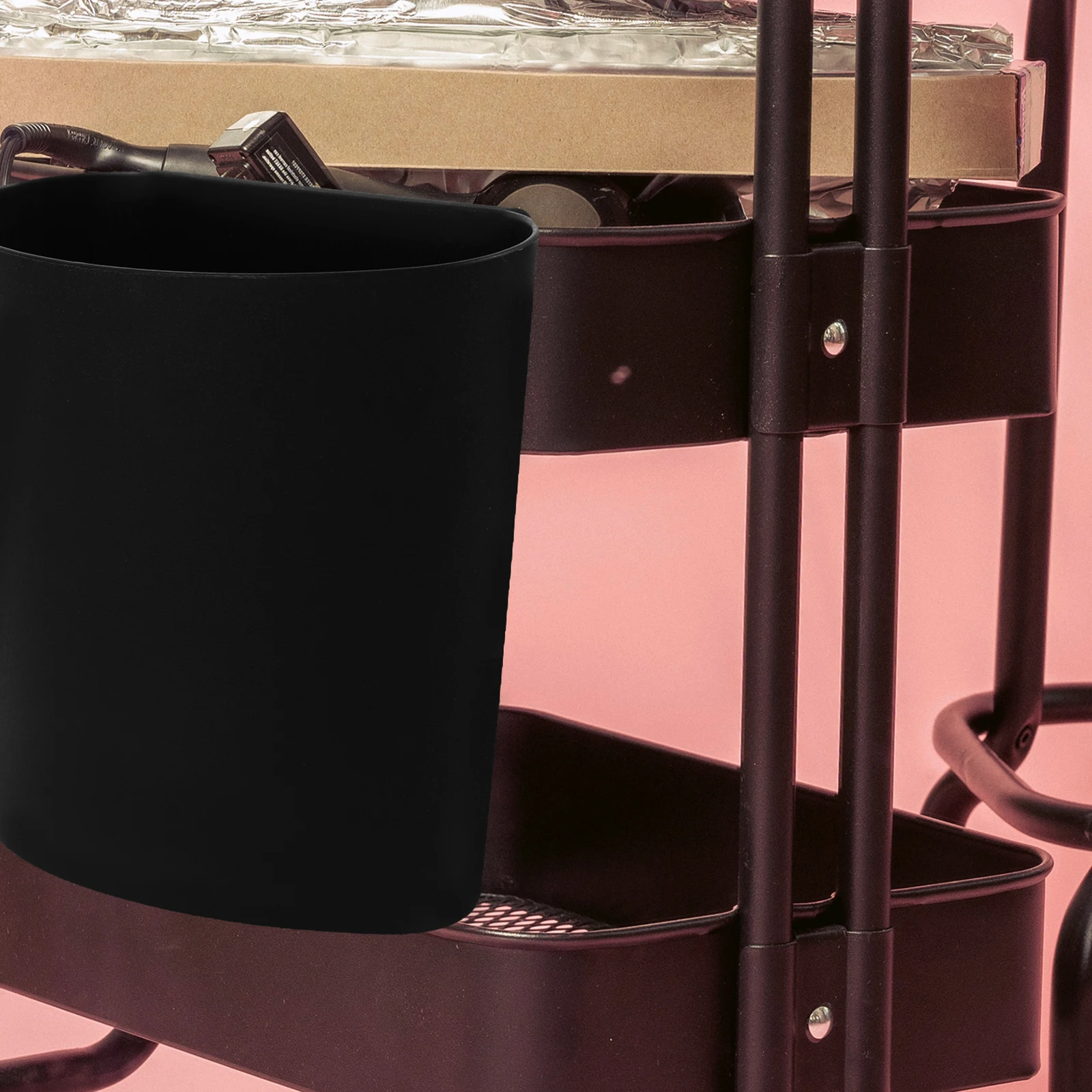 

6 Pcs Tool Storage Basket Rolling Cart Organizer Accessories Hanging Cup Holders for Trolley with Black Nurse