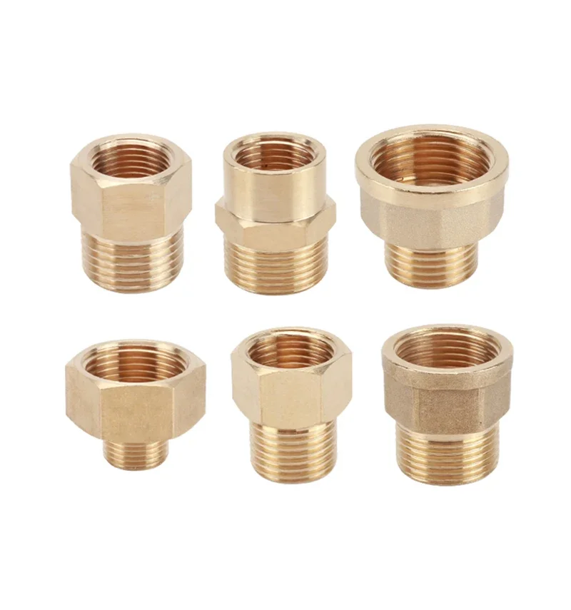 1pc masculino fêmea bronze reduzindo bush adaptadores interno/externo rosca diâmetro variável converter conector