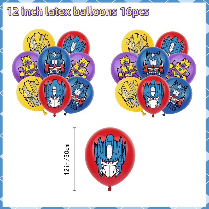 Decoraciones para Fiesta de Cumpleaños con Temática de Transformers Optimus Prime y Bumblebee, Globos, Pancartas, Banderines, Artículos para Baby Shower, Regalos