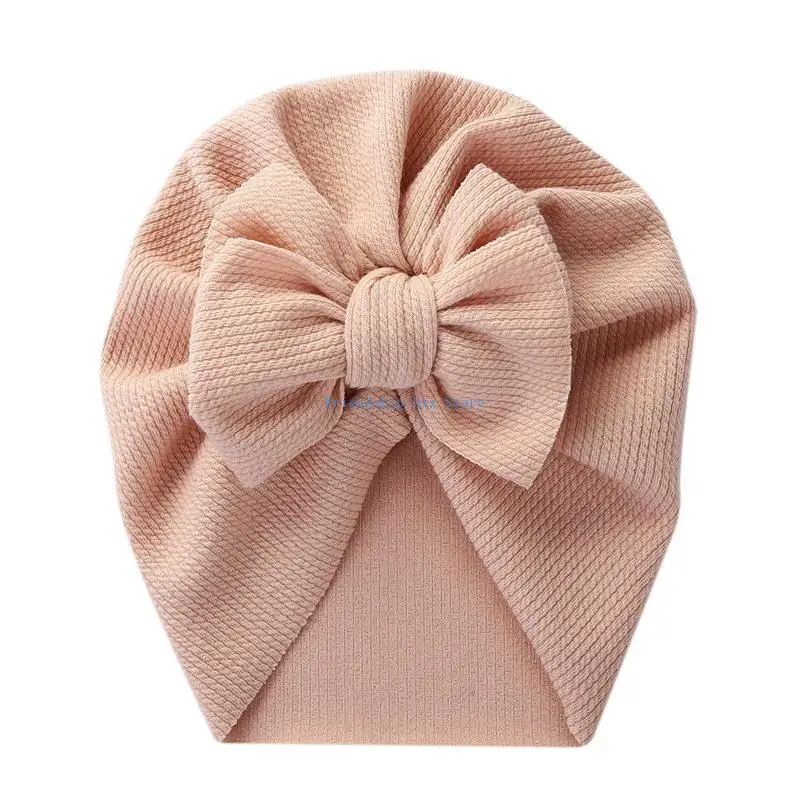 

F1CB Baby Hat Bows Knot Beanie Cap Floral Bowknot Headwrap Newborn Soft Cotton