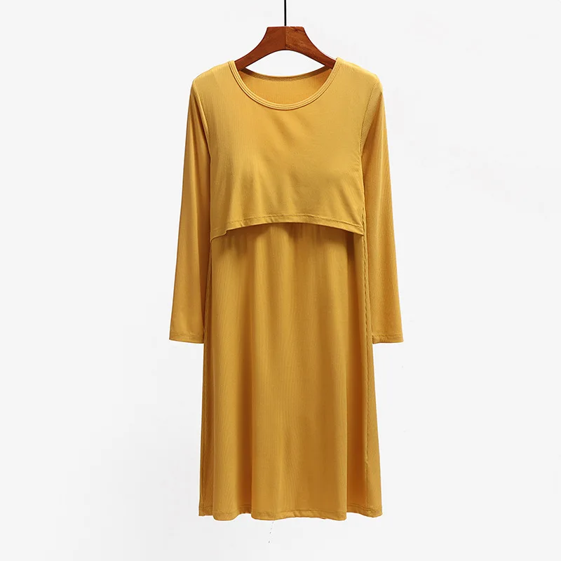 Pregnancy Nursing Pajamas Sleepwear Pregnant Pajamas Mother Breastfeeding Nightgown Elegant Maternity Nursing Dress