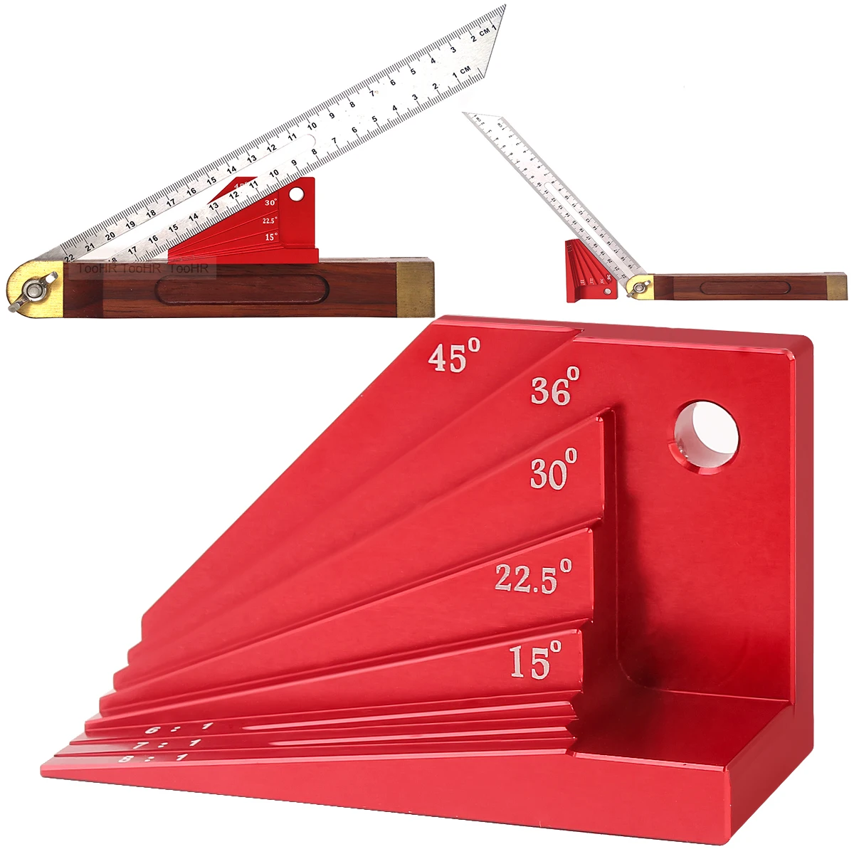 T-bisel Block Gauge Liga de Alumínio Medidor de Ângulo do Bloco de Medição Finder para Ferramentas de Carpintaria Carpinteiro Transferidor