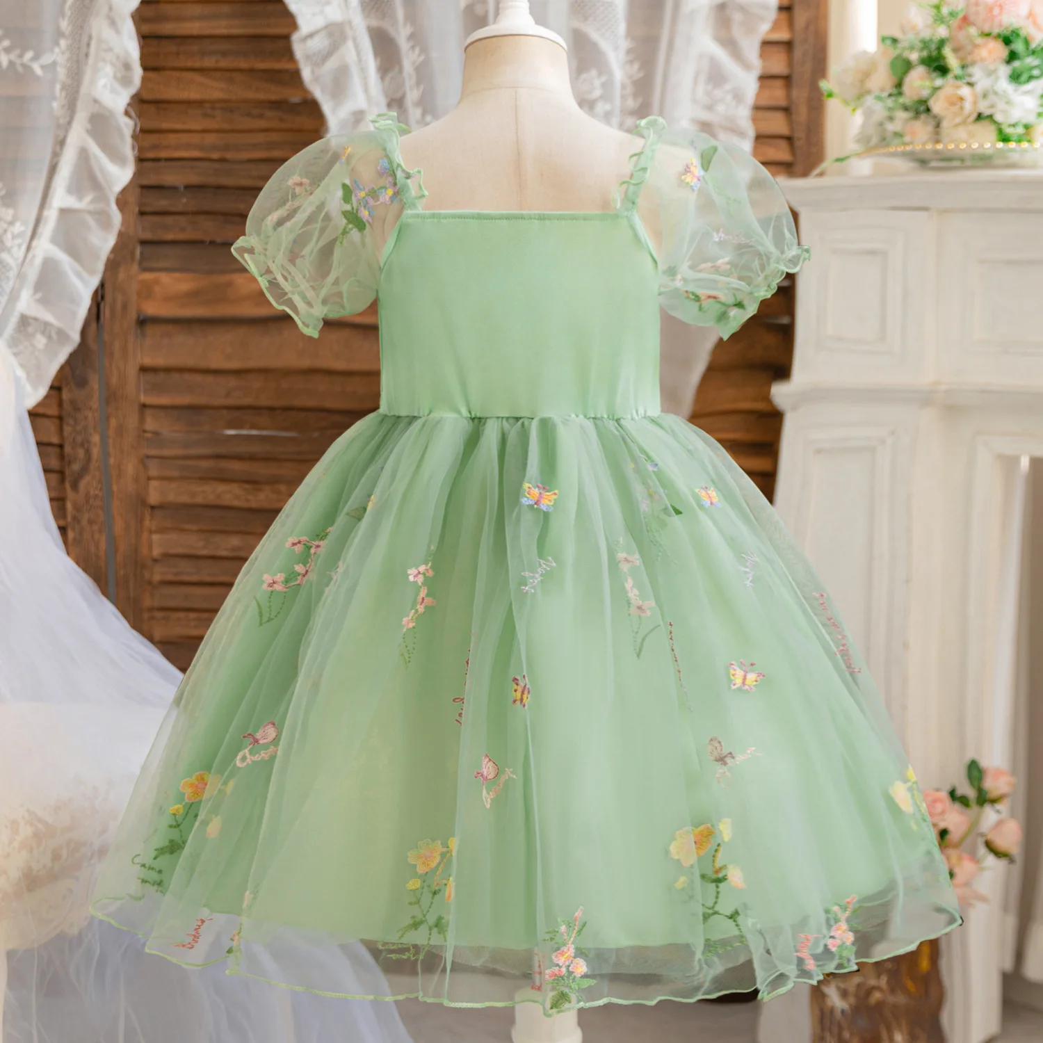 Vestido de hada para niña pequeña, princesa de 1 a 5 años, vestido de flores para fiesta de cumpleaños para recién nacido, Vestidos con tutú de tul para boda, disfraces para niñas