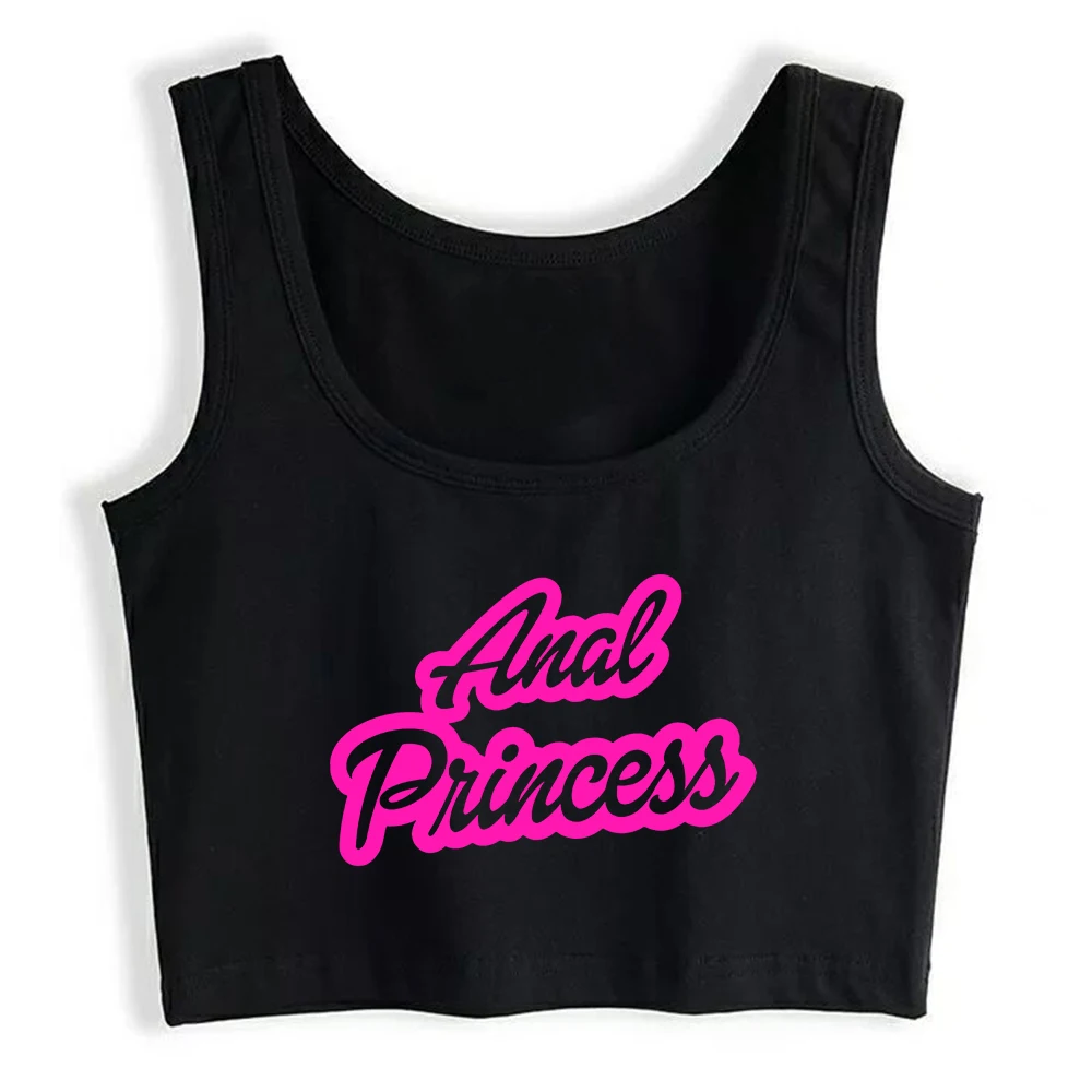 Anal Princess Design Sexy Slim Fit Cute Crop Top Hotwife Fetish DDLG BDSM Bimbo Doll Tank Tops Kawaii Princess Camisole