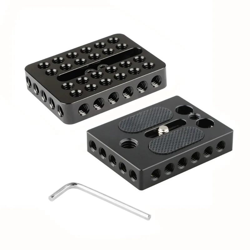 Universal top cheese board camera baseplate for DIY DSLR camera cage holder