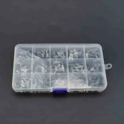 15 value 600pcs Transistor TO-92 Box Kit A1015 A733 C945 C1815 S8050 S8550 S9012 S9013 S9014 S9015 2N3904 2N3906 2N5401 2N5551