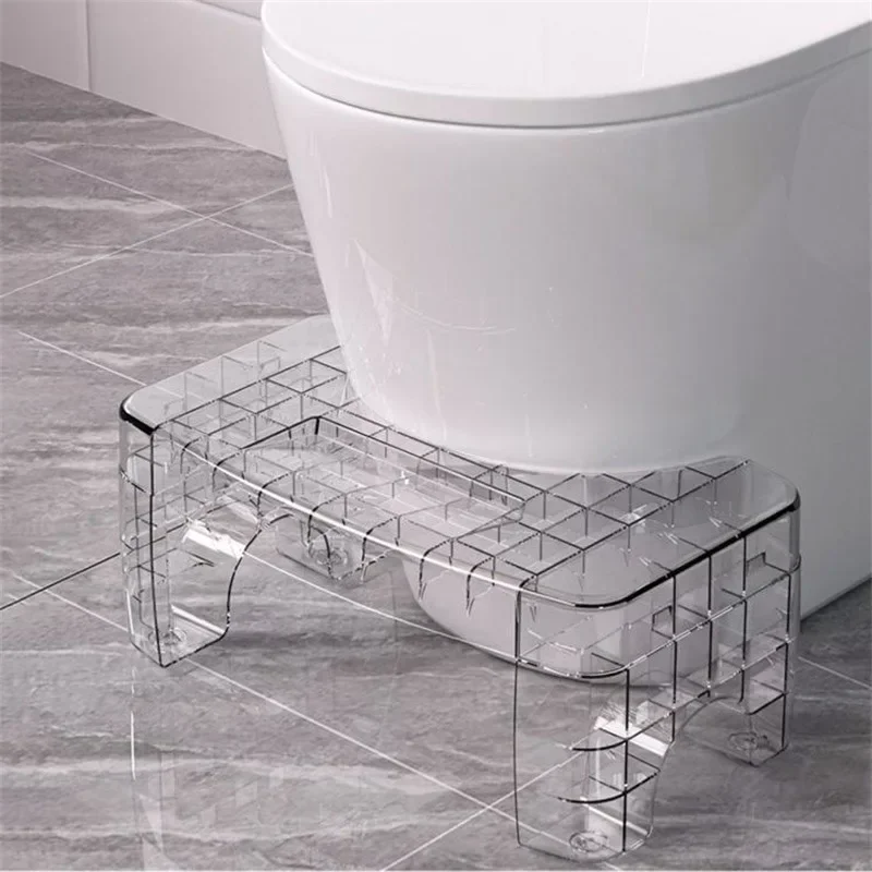 Creative Transparent Pet Plastic Small Bathroom Toilet Adult Toilet Constipation Stool Foot Stool Children Shoe