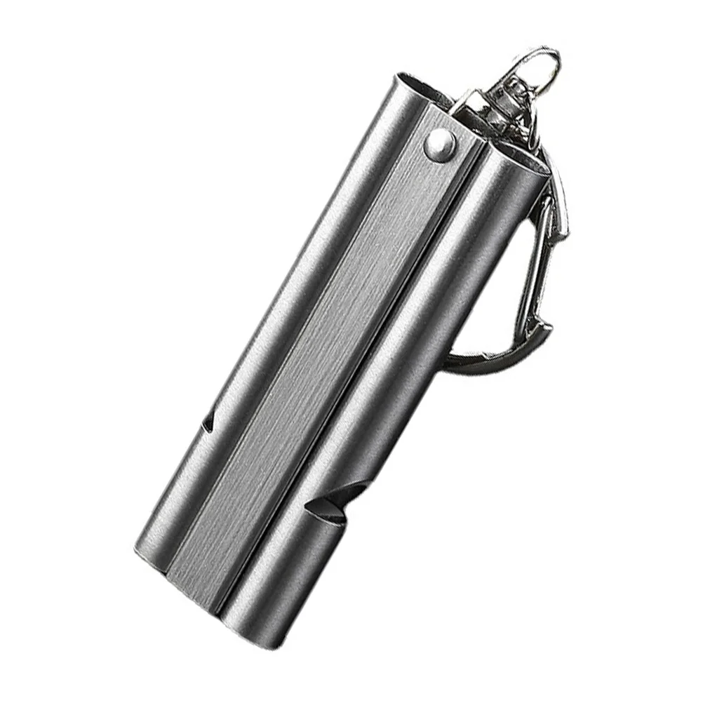 1 قطعة صافرة ديسيبل عالية الفولاذ المقاوم للصدأ الحكم في الهواء الطلق بقاء الطوارئ الرياضة صافرة المحمولة دائم بصوت عال هش #5