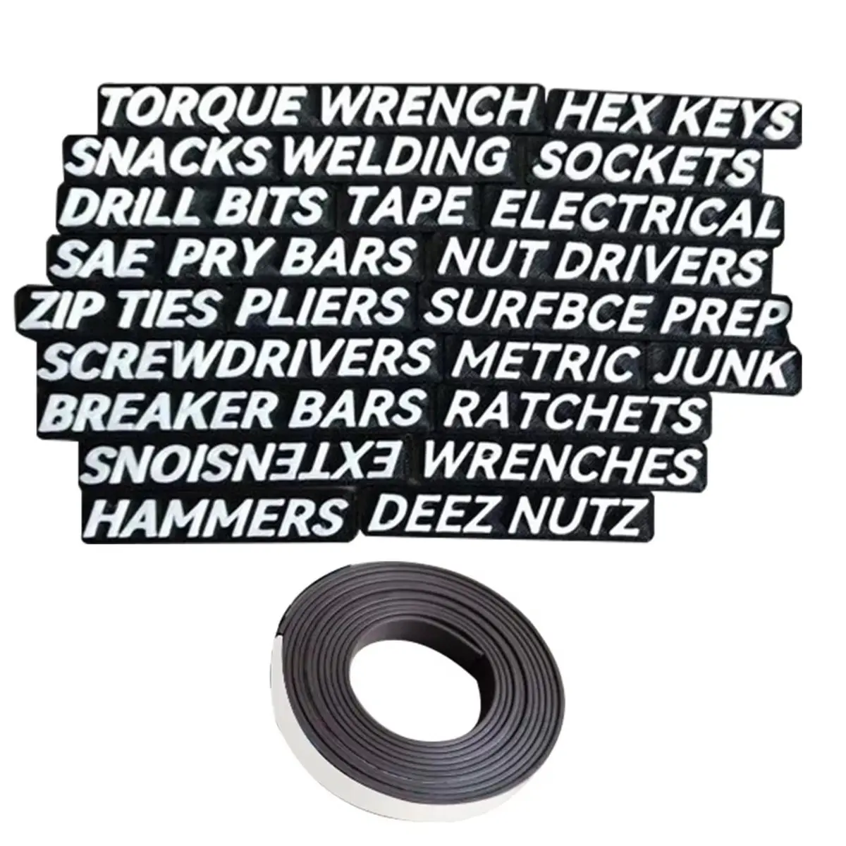 23 Pcs Magnetic Toolbox Drawer Tags Bold Easy-to-Read 3D Magnetic D Toolbox Labels PVC