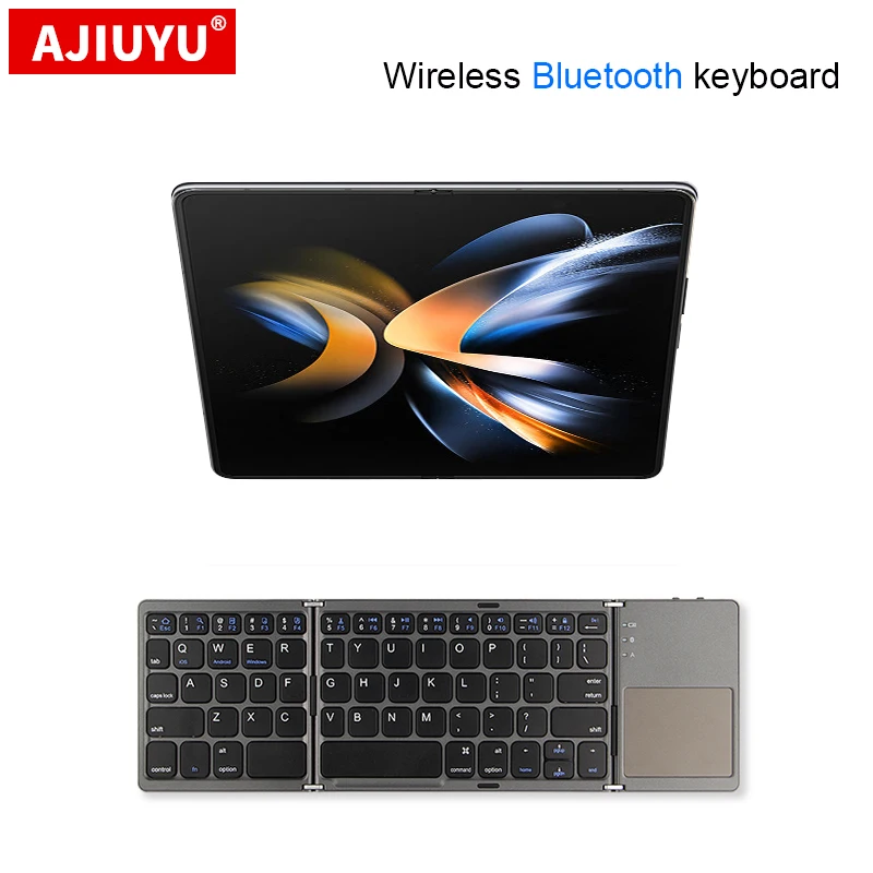 Drahtlose Faltende Tastatur Bluetooth Tastatur Mit Touchpad Für Samsung Galaxy Z Fold4 Flip4 5G S23 S22 Ultra W23 A53 a32 Telefon