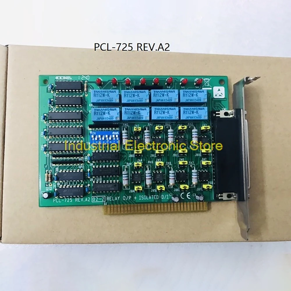 For Advantech Data Acquisition Card ISA Bus 8-way Relay Output  I / O Card PCL-725 REV. A2 02-2