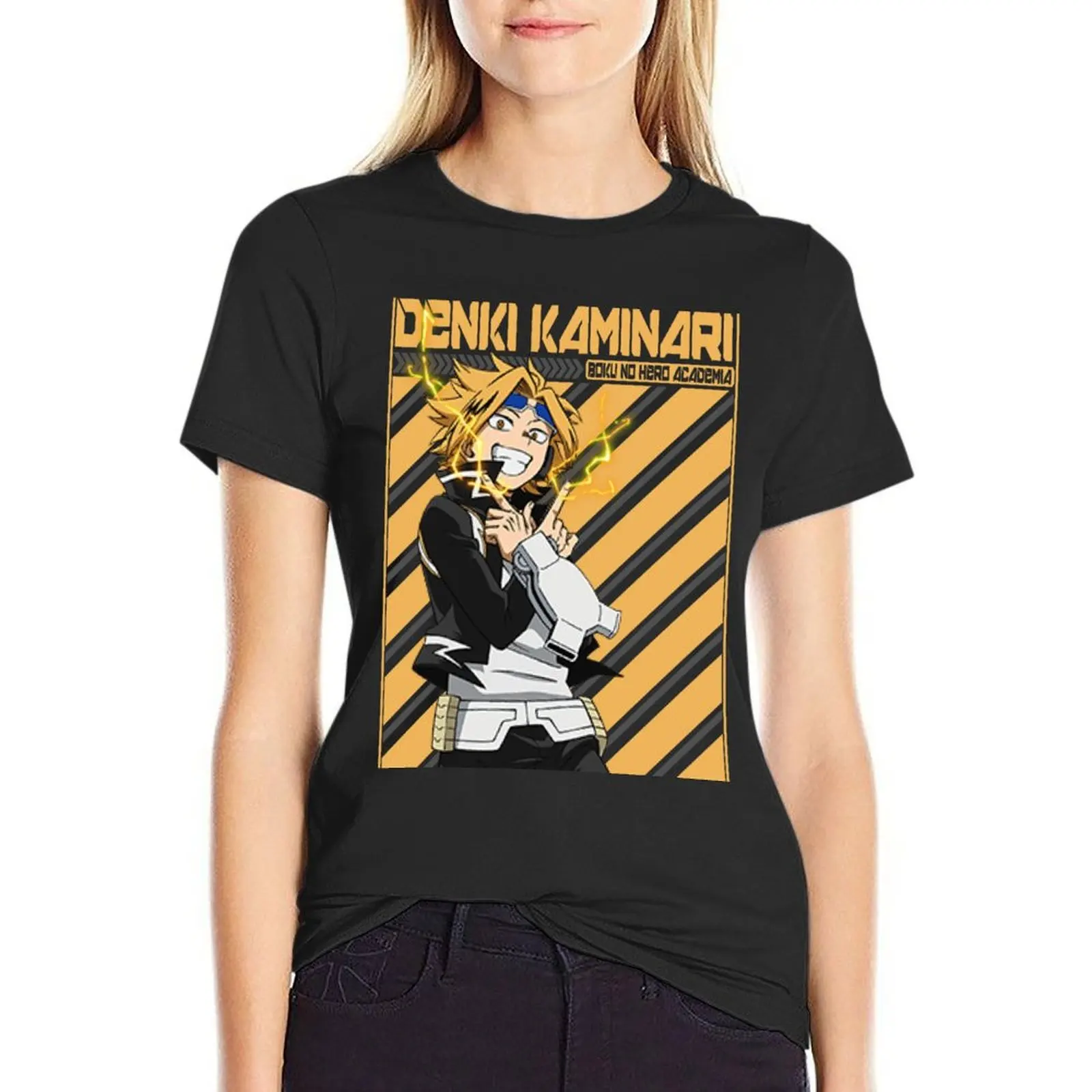 

CLASS 1A DENKI KAMINARI T-Shirt Short sleeve tee shirts graphic tees funny plus size tops Women clothing