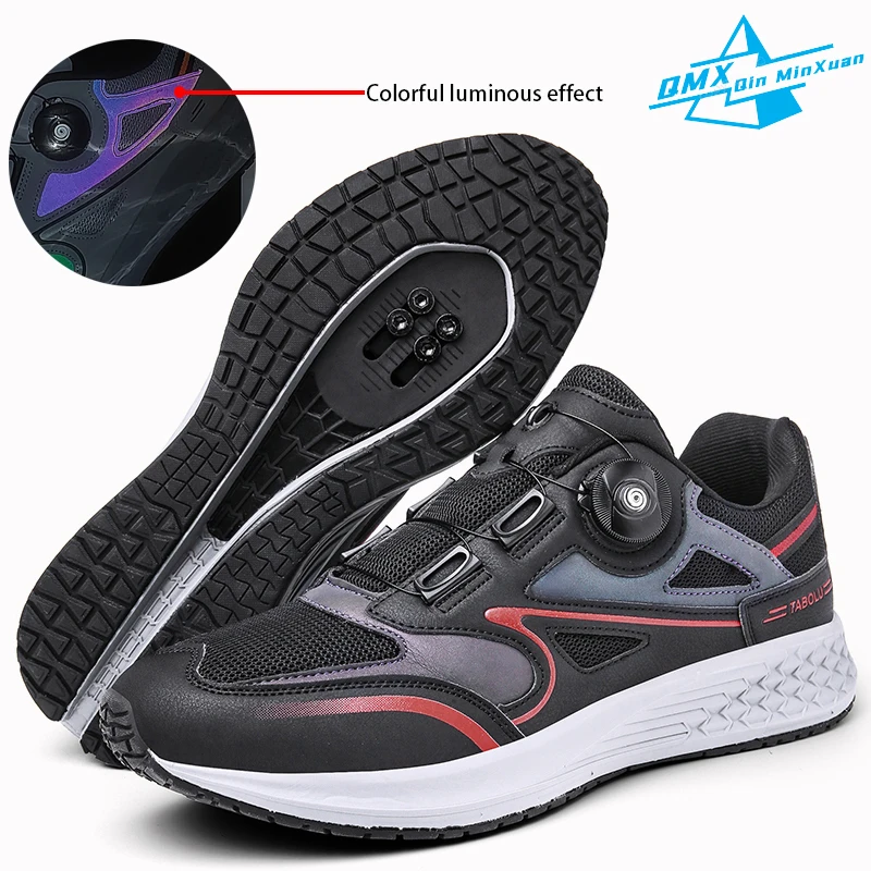 Mtb Cycling Shoes Men 2024 Flat Bottom Dirt Bike Race Mountain Footwear Bicycle Indoor Cleats Lock Cleat Trekking Cycling Sneake