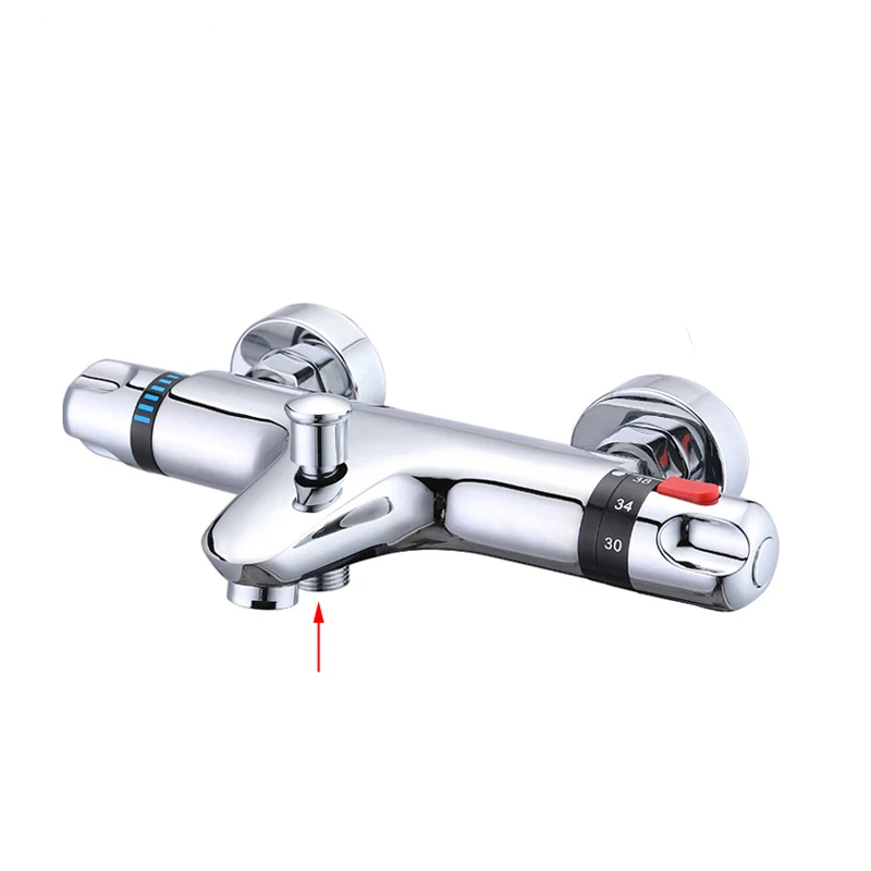 Robinet thermostatique en laiton pour baignoire et douche, contrôle thermostatique chaud et froid, d