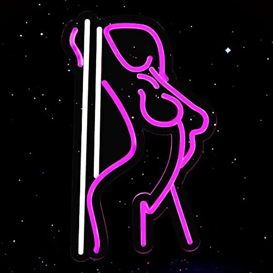 女性のためのポータブルLEDネオンランプ,セクシー,ピンク,女の子の部屋の装飾,調光可能な記号,バーパーティー,家庭,寝室,壁,食堂の装飾,ギフト