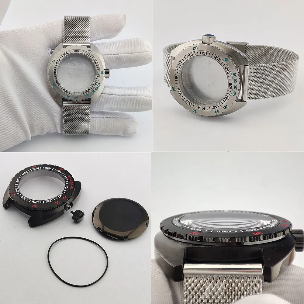 Корпус часов NH35 mod NH35 аксессуары для корпуса часов 42 мм стальной корпус сапфировое стекло сталь 316 водонепроницаемые аксессуары для часов корпус nh35