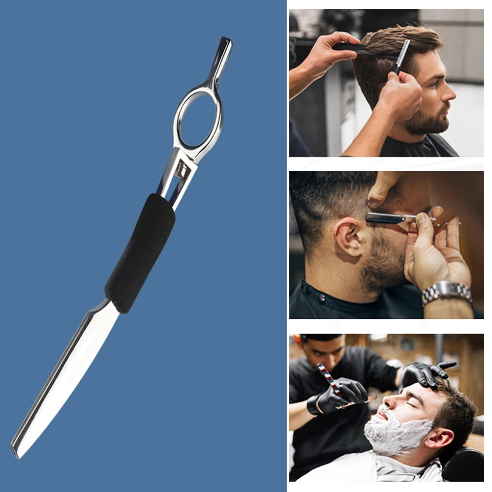 1Pc Pro Barber Razor Zinc Alloy Thinning Razor Hairdressing Styling Tools Barber Shop Hair Cutting Knife Thinner Safety Razors
