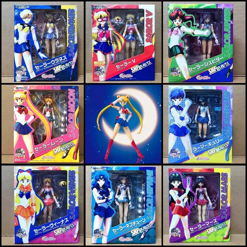 Bandai Sailor Moon Tsukino Usagi Sailor Moon Venus Jupiter Mercury Saturn Articulated Action Figure Boxed Figure Birthday Gift