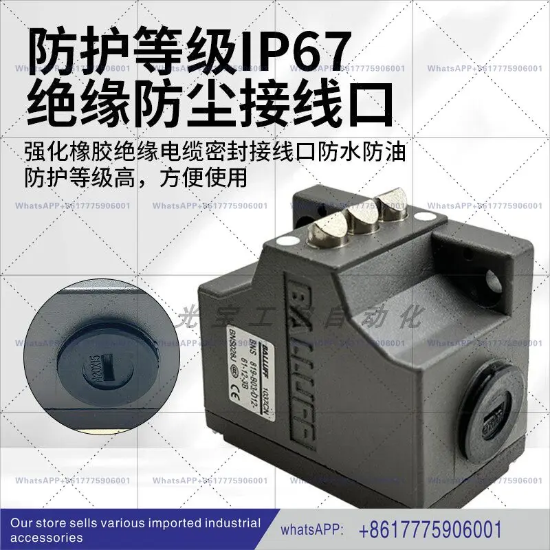 New Balluff Stroke Switch BNS 819-B02 B03-D R12 - 61-12-3 B 10 FD-60-10