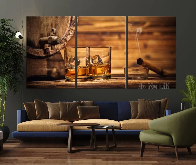 Triptych Print Wall Scotch Whisky Wall Gift