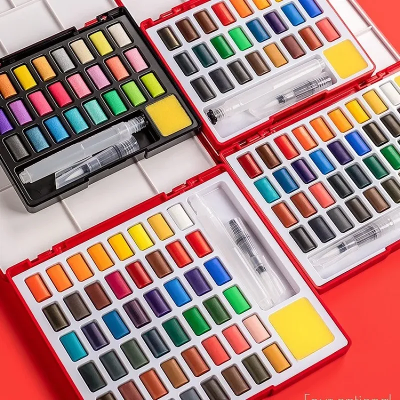 

Watercolor pigment solid boxed 48-color artists pearlescent painting pigment hand-painted pigment set