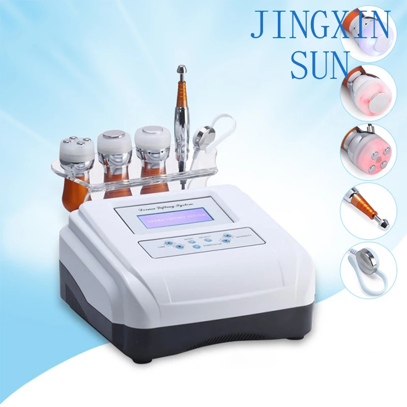 5 in 1 EMS Electroporation Anti-aging RF Beauty Machine LED Beauty Device Face Lift Skin Cooling Tighten Eye Skin Care Tool