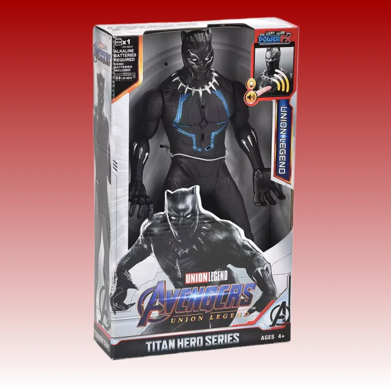 New 30cm Marvel Avengers Action Figure With Sound And Light Hulk Captain America Spiderman Iron Man Thanos Collectible Toy Gifts - view 2