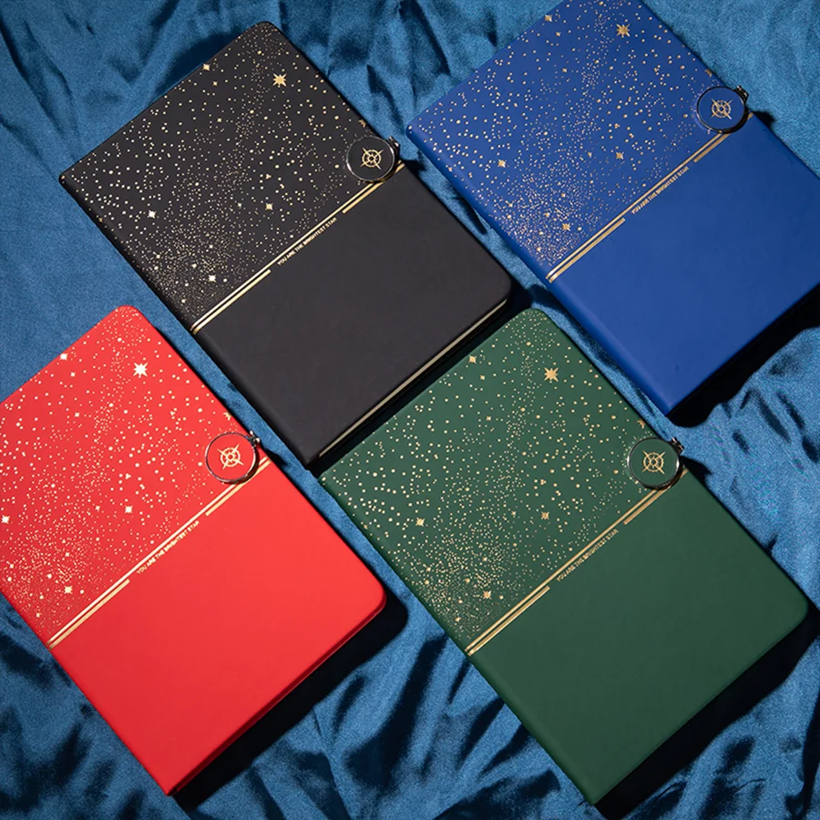 Starry Sky Notebook A5 Multi Color 200 Page Hot Selling Office High Beauty Company Gift Work Log