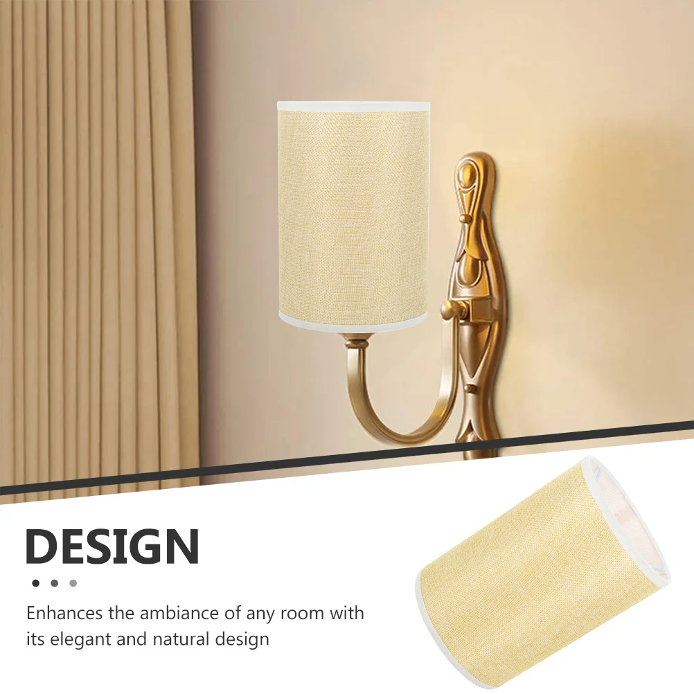 

2Pcs Linen Lampshade Floor Table Lampshade Replacement Wear-Resistant Home Lighting Accessory Simple Design Modern Lamp Shade