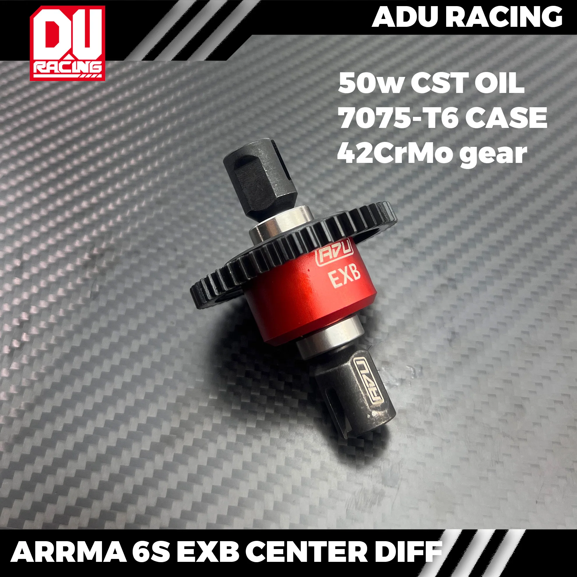 

ADU RACING M1 50t center diff assembly for ARRMA 29MM DIFF OR EXB and V6 all use ADU parts