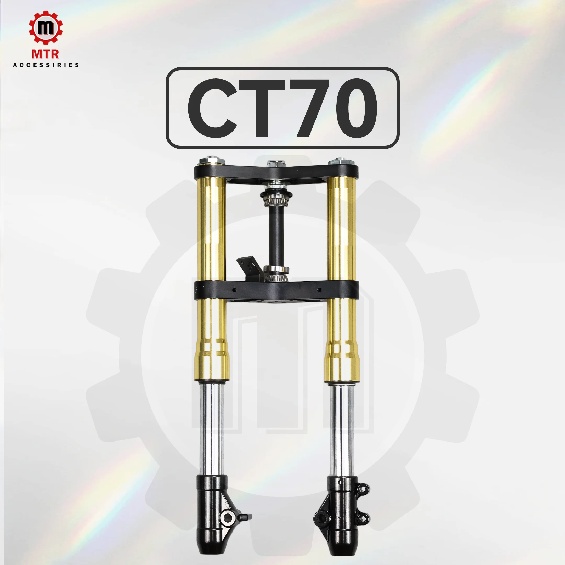 600mm Fork Kit DAX CT70 45mm Golden Fork Black Clamp Hydraulic Shock Absorber Set DAX CT70 Parts Rebound Speed Adjustable
