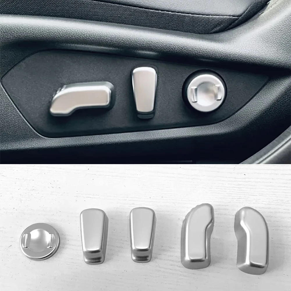 

ABS Chrome Seat Adjuster Switch Button Trim Covers For 2024 2025 Subaru Impreza Accessories Auto Parts