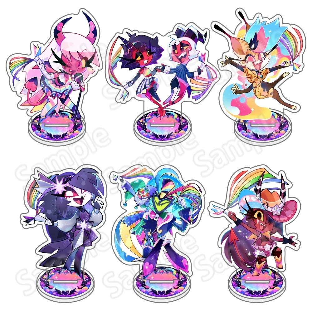 

Cute Anime Hazbin Hotel Helluva Boss 10cm Acrylic Stand Figure Keychain Cartoon Character Pendant Desktop Ornament Collectible