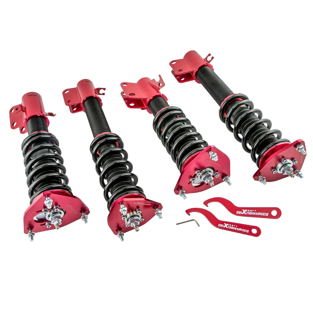 Complete Coilovers for Subaru Impreza WRX STI GDB 2000-2004 Saab 9-2X 2005-2007 Shocks Absorber Front Rear Camber Plate