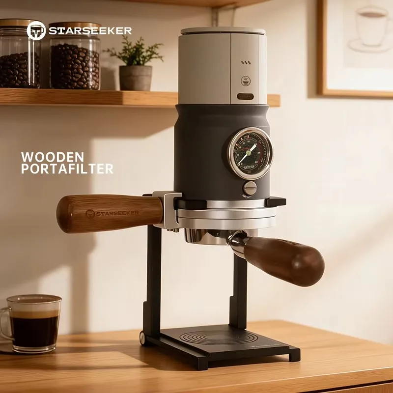 

【Best Choice】STARSEEKER 2 Ears 58mm Espresso Bottomless Portafilter With Super58 Kit Include Draining Mat Bag